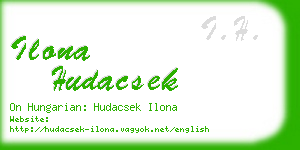 ilona hudacsek business card